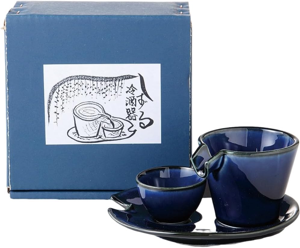 Sake Tokkuri and Ochoko Bottle and W9 x D8 x Eggplant Navy Cold Sake Perfect for Cold Mino Ware Made in Japan Ale-net Set, (Sake Cup) Set, H7cm,
Sake Tokkuri and Ochoko Bottle and W9 x D8 x Eggplant Navy Cold Sake Perfect for Cold Mino Ware Made in Japan Ale-net Set, (Sake Cup) Set, H7cm,