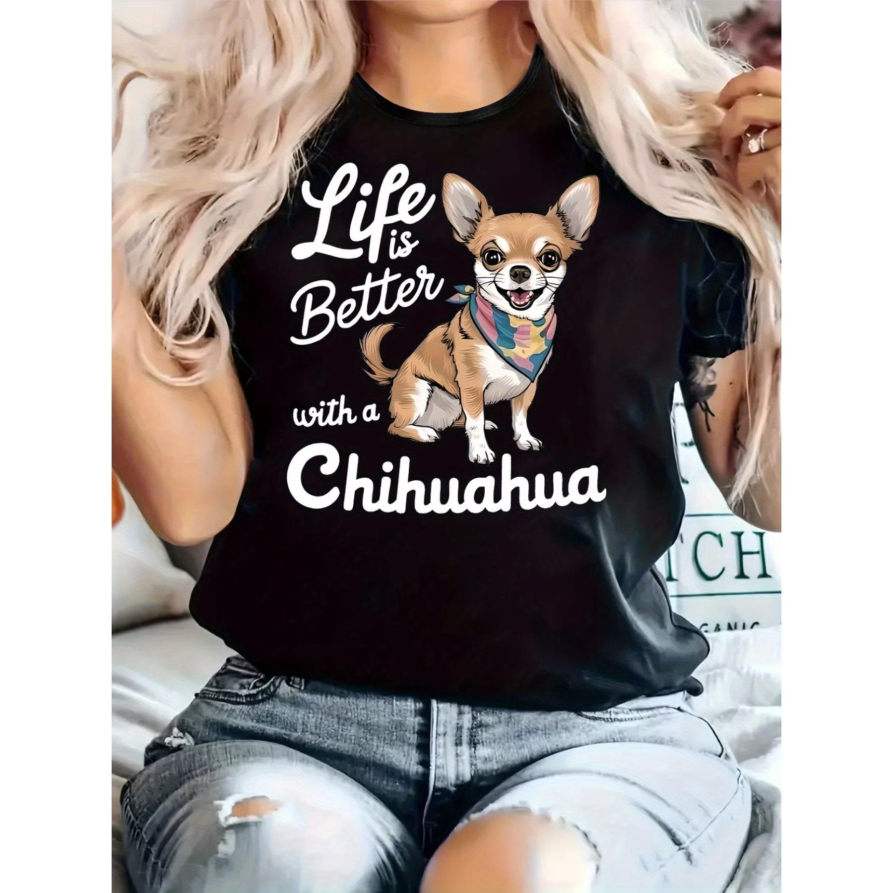 DOG Print Women Crew Neck T-Shirt, Casual Short Sleeve T-Shirt for Spring & Summer, Women s Clothing XXL чорний
DOG Print Women Crew Neck T-Shirt, Casual Short Sleeve T-Shirt for Spring & Summer, Women s Clothing XXL чорний