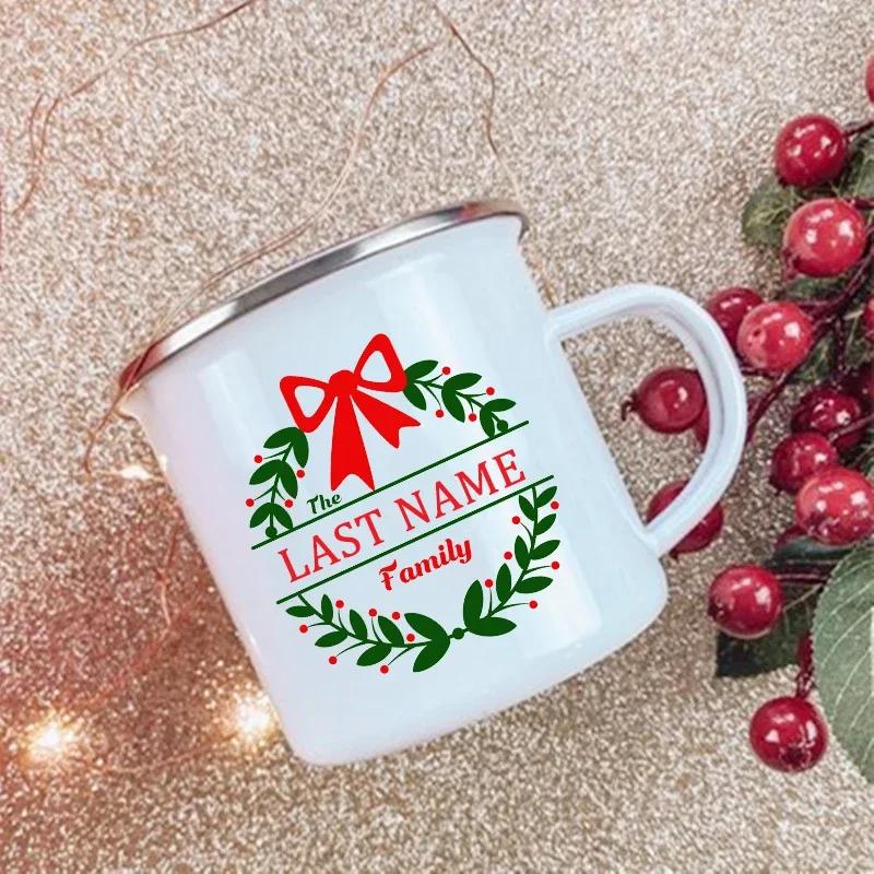 Personalized Custom Name Wreath Enamel Mug Christmas Family Party Coffee Wine Mug Xmas Decor Hot Cocoa Juice Cup Christmas Gifts
Personalized Custom Name Wreath Enamel Mug Christmas Family Party Coffee Wine Mug Xmas Decor Hot Cocoa Juice Cup Christmas Gifts