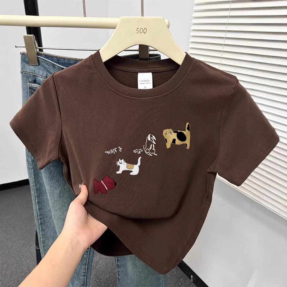 American retro cartoon fun puppy printing short-sleeved T-shirt women s summer explosion fashion casual pure cotton top tide 3xl (recommended 85-95kg ) коричневий
American retro cartoon fun puppy printing short-sleeved T-shirt women s summer explosion fashion casual pure cotton top tide 3xl (recommended 85-95kg ) коричневий