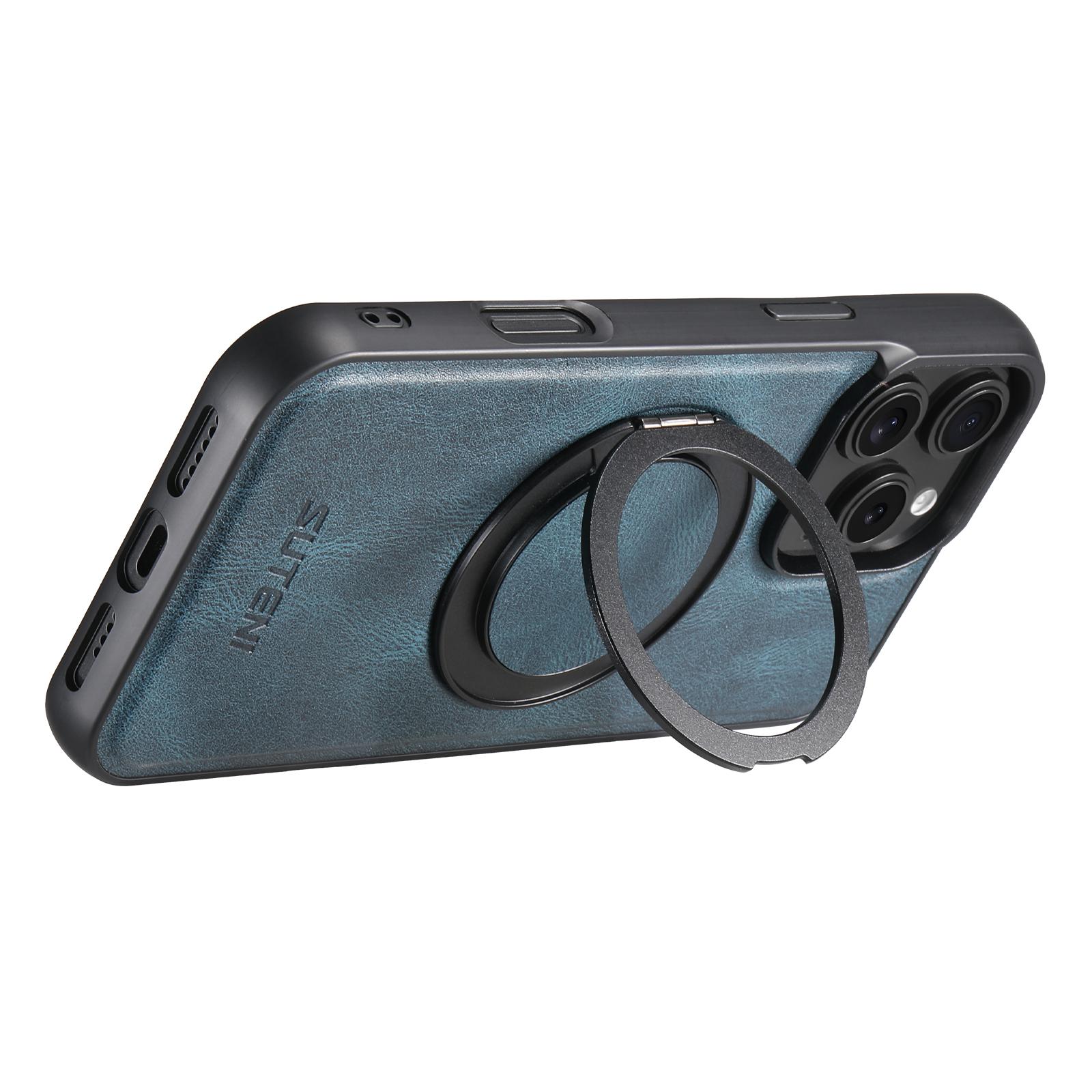 SUTENI G3 For iPhone 16 Pro Max Case Compatible with MagSafe Waxy Texture 360° Rotating Kickstand Leather Phone Back Cover Black
SUTENI G3 For iPhone 16 Pro Max Case Compatible with MagSafe Waxy Texture 360° Rotating Kickstand Leather Phone Back Cover Black