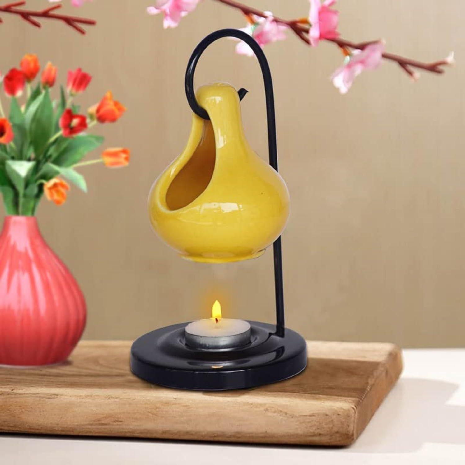 Ceramic Aroma Oil Diffuser Hanging Burner for Home Fragrance Decoration and Gifting, 4 x 8 Inch (Hanging - Yellow)
Ceramic Aroma Oil Diffuser Hanging Burner for Home Fragrance Decoration and Gifting, 4 x 8 Inch (Hanging - Yellow)
