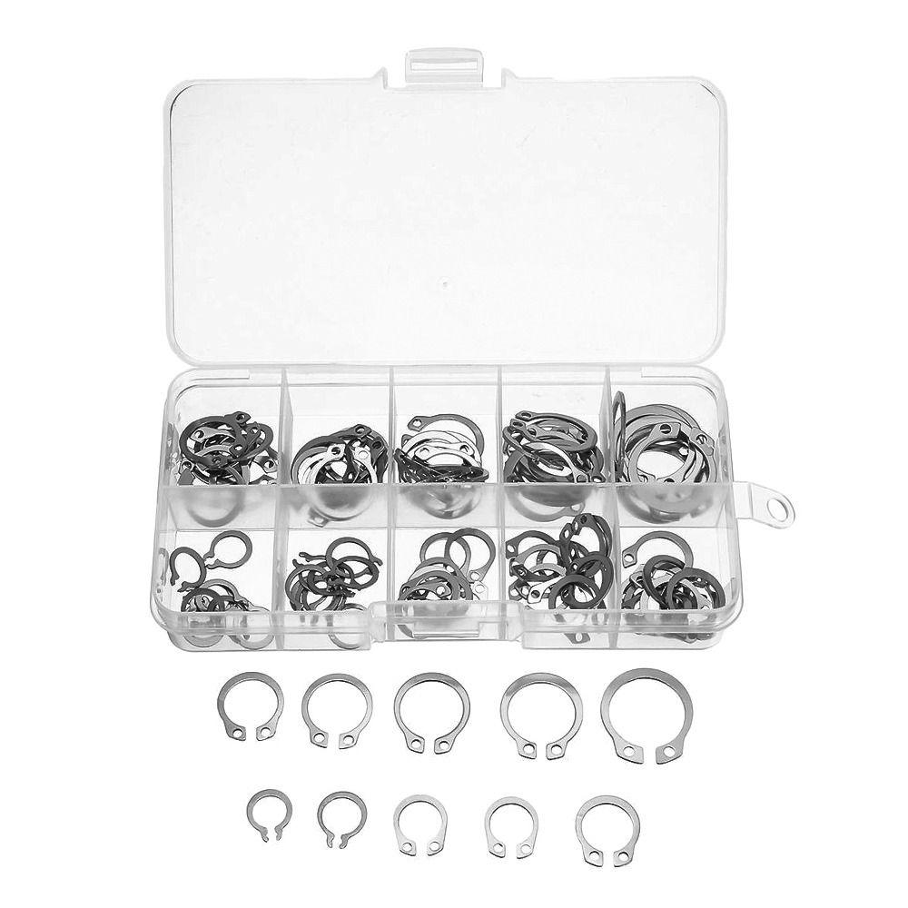 100PCS M8-M18 Stainless Steel Holes Shaft Collar Washer Lock Snap Ring E-type Cir Clip Circlip Set 100pcs
100PCS M8-M18 Stainless Steel Holes Shaft Collar Washer Lock Snap Ring E-type Cir Clip Circlip Set 100pcs