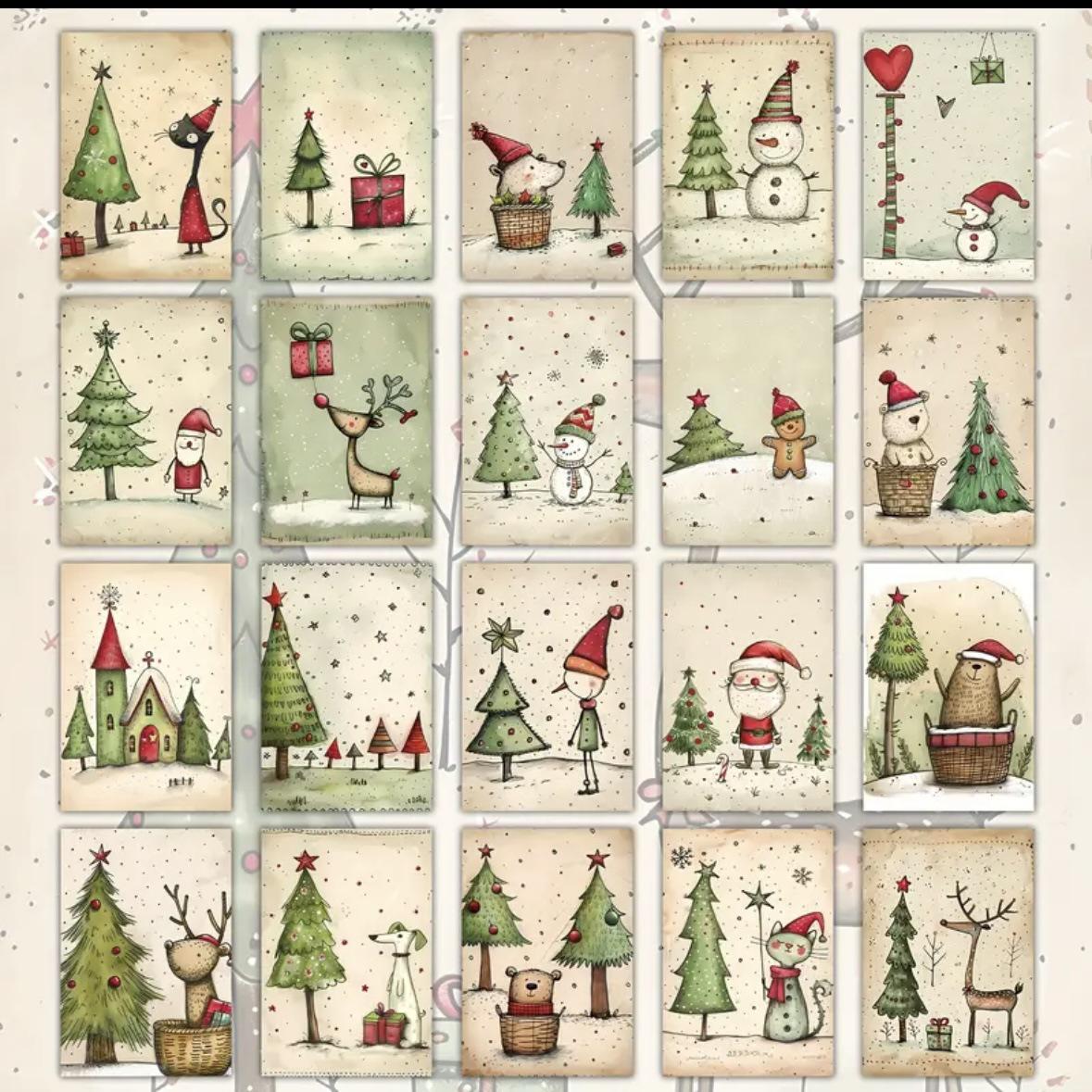 2025 Set of Vintage Animal Christmas Tree Postcards - 4x6 Diary Paper HW01
2025 Set of Vintage Animal Christmas Tree Postcards - 4x6 Diary Paper HW01