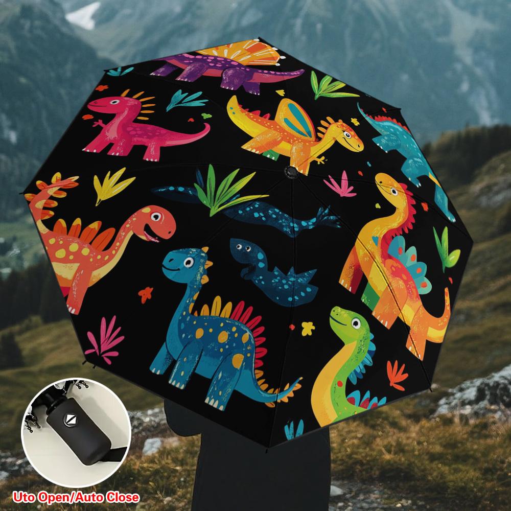 1pc Compact Automatic Folding Umbrella with Cute Dinosaur Print - 8-Rib Lightweight Parasol, Automatic Open/Close, Compact Tra Iron&8K
1pc Compact Automatic Folding Umbrella with Cute Dinosaur Print - 8-Rib Lightweight Parasol, Automatic Open/Close, Compact Tra Iron&8K