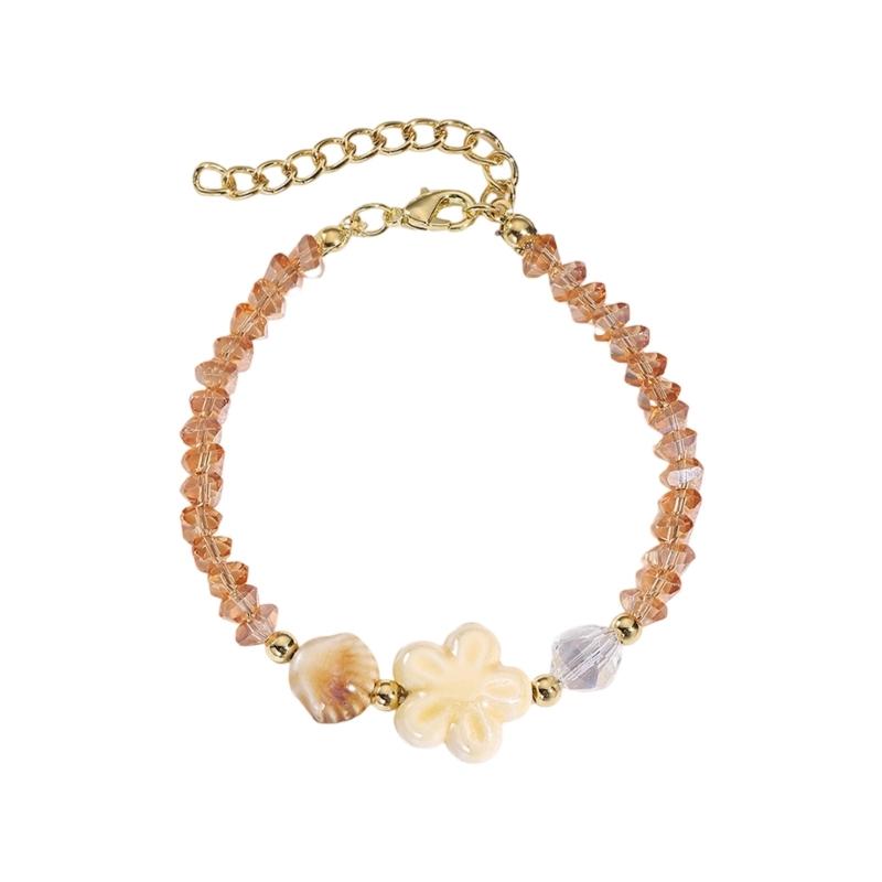 Portable Ceramic Marine Animal Bracelet Featuring Starfish Snail Charm and Crystals Beads
Portable Ceramic Marine Animal Bracelet Featuring Starfish Snail Charm and Crystals Beads
