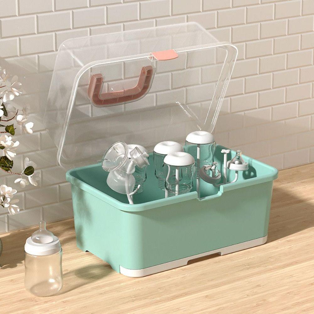 With Lid Baby Bottle Drying Rack Versatile Feeding Bottle Storage Nursing Bottle Drying Box зелений
With Lid Baby Bottle Drying Rack Versatile Feeding Bottle Storage Nursing Bottle Drying Box зелений