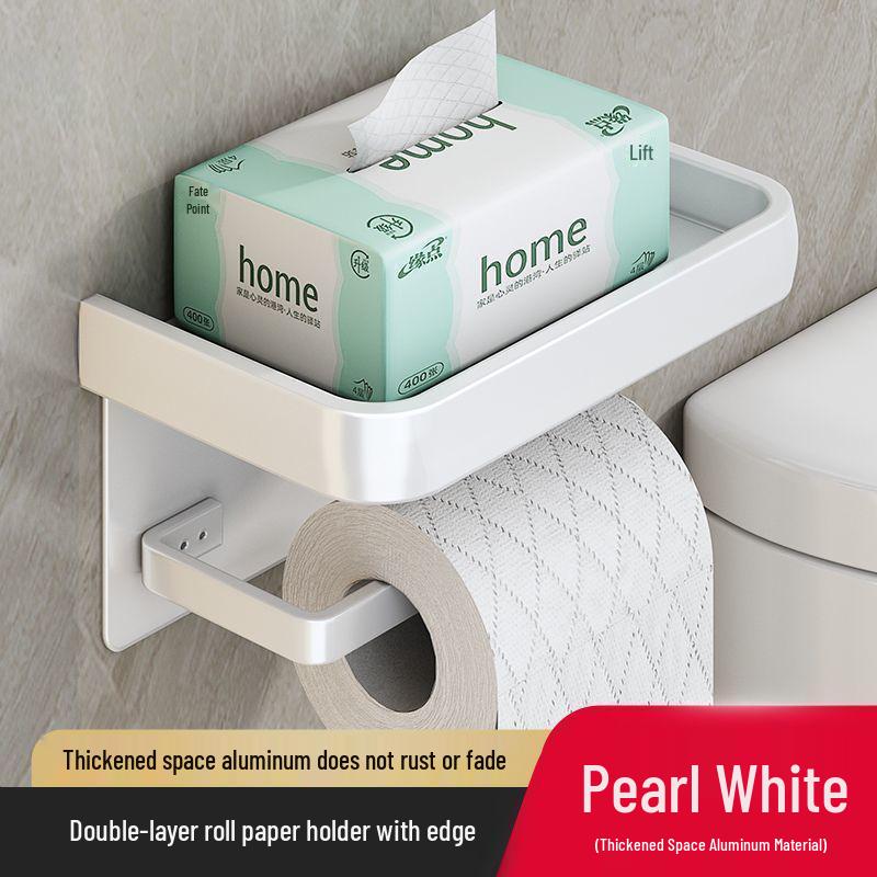 Punch-Free Space Aluminum Toilet Paper Holder & Storage Rack
Punch-Free Space Aluminum Toilet Paper Holder & Storage Rack