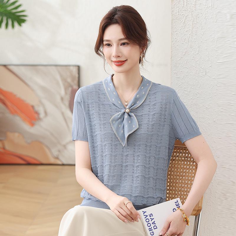 Mom s Summer 2026 Ice Silk Knit Sweater: Stylish Base Layer for Middle-Aged Women XL (105-120 lbs)
Mom s Summer 2026 Ice Silk Knit Sweater: Stylish Base Layer for Middle-Aged Women XL (105-120 lbs)