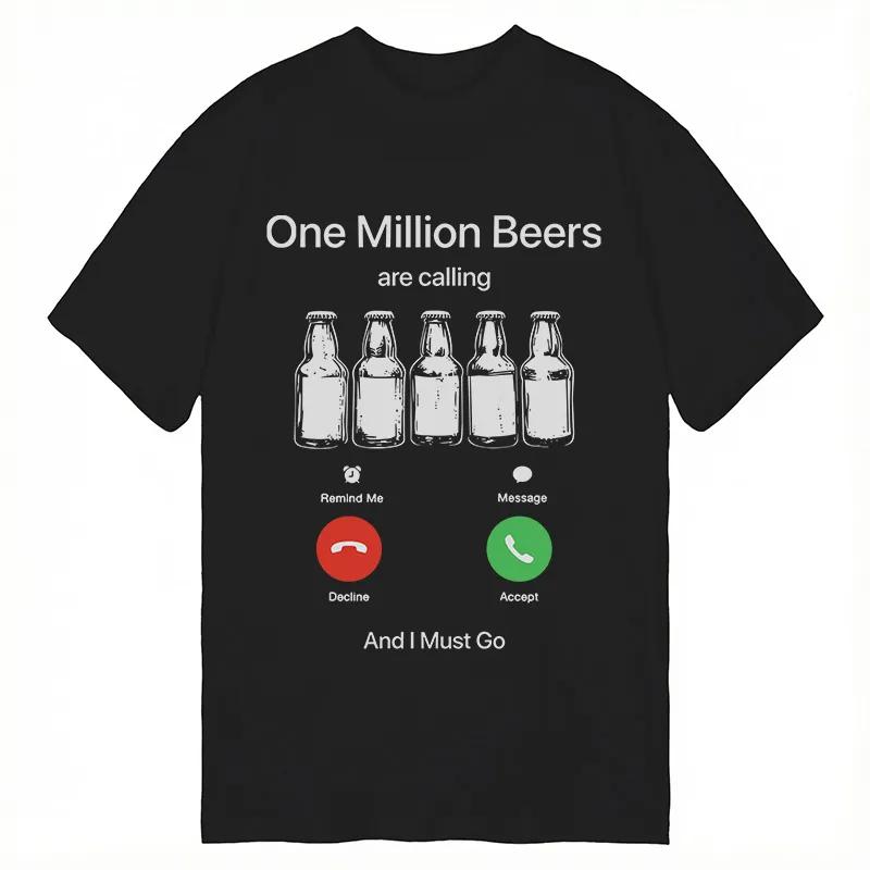 One Million Beers Are Calling Printed Cotton T-shirt Summer Men s and Women s Clothing Fashion High Quality T-shirt Street We... 5XL різнокольоровий
One Million Beers Are Calling Printed Cotton T-shirt Summer Men s and Women s Clothing Fashion High Quality T-shirt Street We... 5XL різнокольоровий