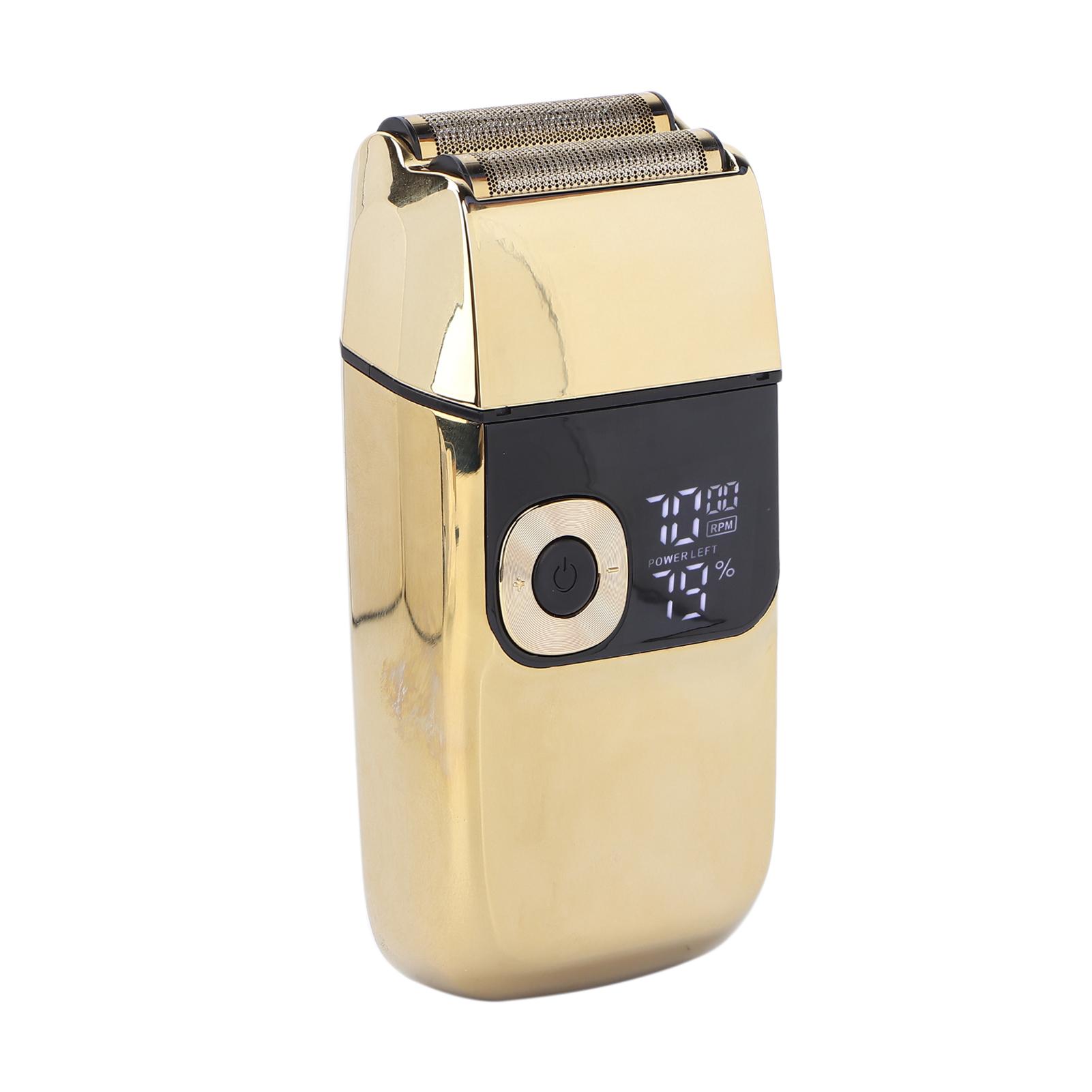 Електробритва РК-дисплей Мобільна Електрична Бритва Чоловічий Тример для Бороди з Захистом Головки Леза Золотий золотий
Електробритва РК-дисплей Мобільна Електрична Бритва Чоловічий Тример для Бороди з Захистом Головки Леза Золотий золотий