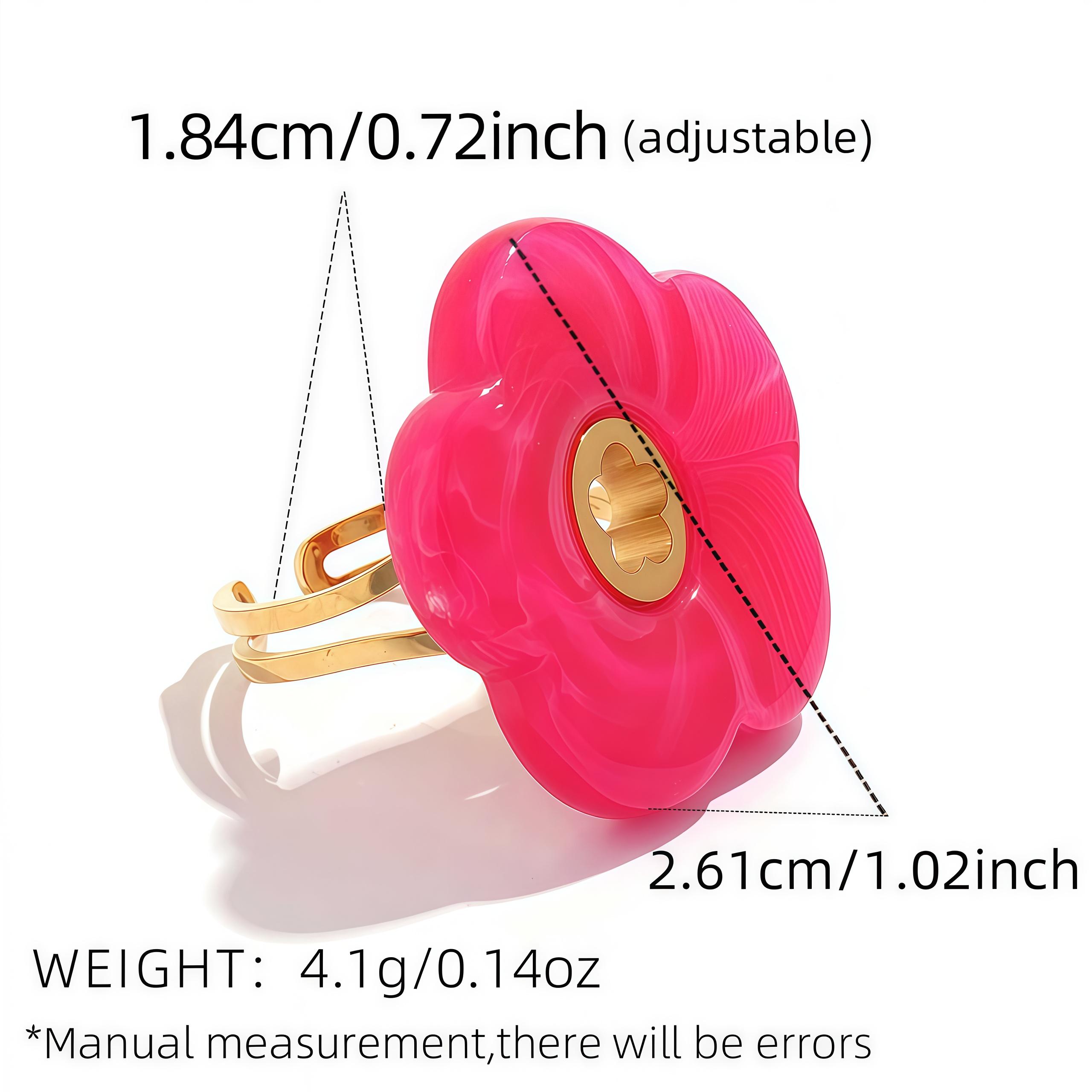 Pink Green Yellow Grey Thick Resin Flower Adjustable Open Rings 18K Golden Plated Stainless Steel Y2K Arrivals Popular Zircon resizable
Pink Green Yellow Grey Thick Resin Flower Adjustable Open Rings 18K Golden Plated Stainless Steel Y2K Arrivals Popular Zircon resizable