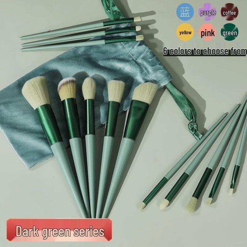 13-Piece Evergreen Morandi Makeup Brush Set with Plastic Bag: Includes Blush and Powder Brushes
13-Piece Evergreen Morandi Makeup Brush Set with Plastic Bag: Includes Blush and Powder Brushes