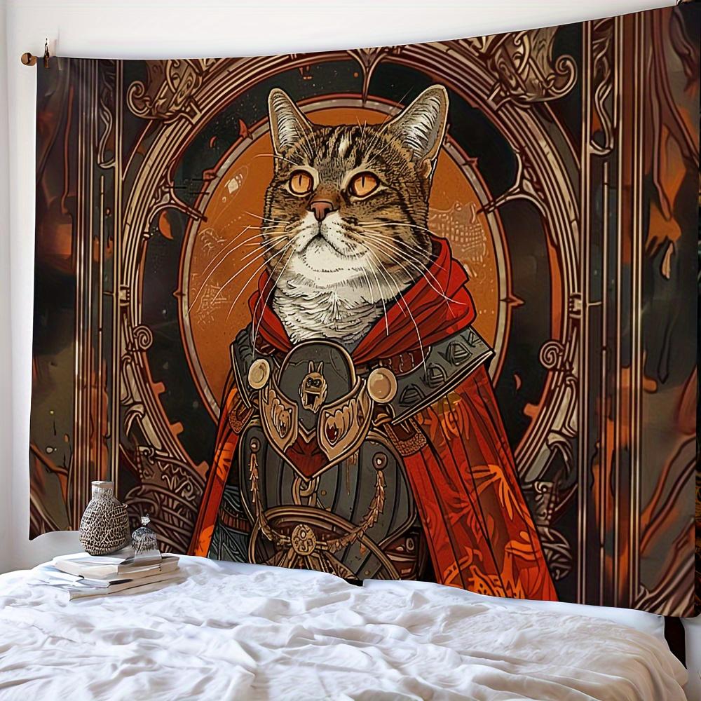 Elegant Medieval Cat Knight Tapestry VintageInspired Wall Art for Bedroom Living Room Dorm Decor Polyester No Power Need 74x94cm(29x37in)
Elegant Medieval Cat Knight Tapestry VintageInspired Wall Art for Bedroom Living Room Dorm Decor Polyester No Power Need 74x94cm(29x37in)