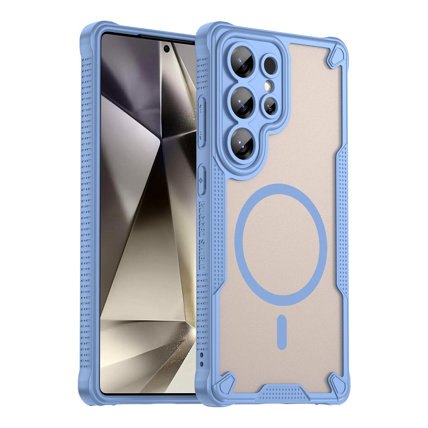 For Samsung Galaxy S25 Ultra Magnetic Case Compatible with MagSafe TPU+PC Phone Back Cover Blue
For Samsung Galaxy S25 Ultra Magnetic Case Compatible with MagSafe TPU+PC Phone Back Cover Blue