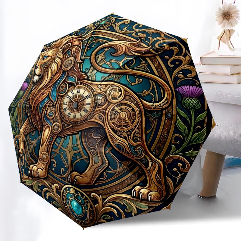 1pc Sturdy 8-Bone Auto Umbrella, Cosmic Balanced Lion Umbrella, Digital Printed, Foldable Umbrella for On-the-Go Outdoor Use
1pc Sturdy 8-Bone Auto Umbrella, Cosmic Balanced Lion Umbrella, Digital Printed, Foldable Umbrella for On-the-Go Outdoor Use