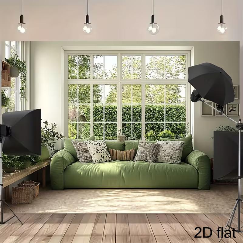 2D Minimalist Plant-Filled Home Backdrop Green Sofa Herringbone Floor Background Cloth 47.2x31.5inch/120*80cm
2D Minimalist Plant-Filled Home Backdrop Green Sofa Herringbone Floor Background Cloth 47.2x31.5inch/120*80cm
