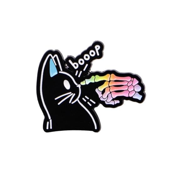Black Cat & Skull Badge Pin Gothic Punk Metal Lapel Pin for Bags Jackets Hats Vintage Alloy Brooch with Cool English Phrase Fashion Accessory A
Black Cat & Skull Badge Pin Gothic Punk Metal Lapel Pin for Bags Jackets Hats Vintage Alloy Brooch with Cool English Phrase Fashion Accessory A