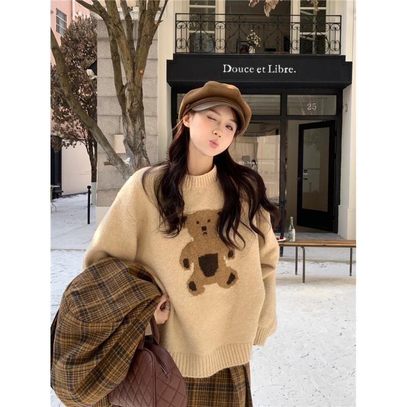 PPHOME Cute Bear & Girl Crew Neck Christmas Sweater - Autumn Winter Loose Fit, Age-Reducing Knit Extra Large
PPHOME Cute Bear & Girl Crew Neck Christmas Sweater - Autumn Winter Loose Fit, Age-Reducing Knit Extra Large