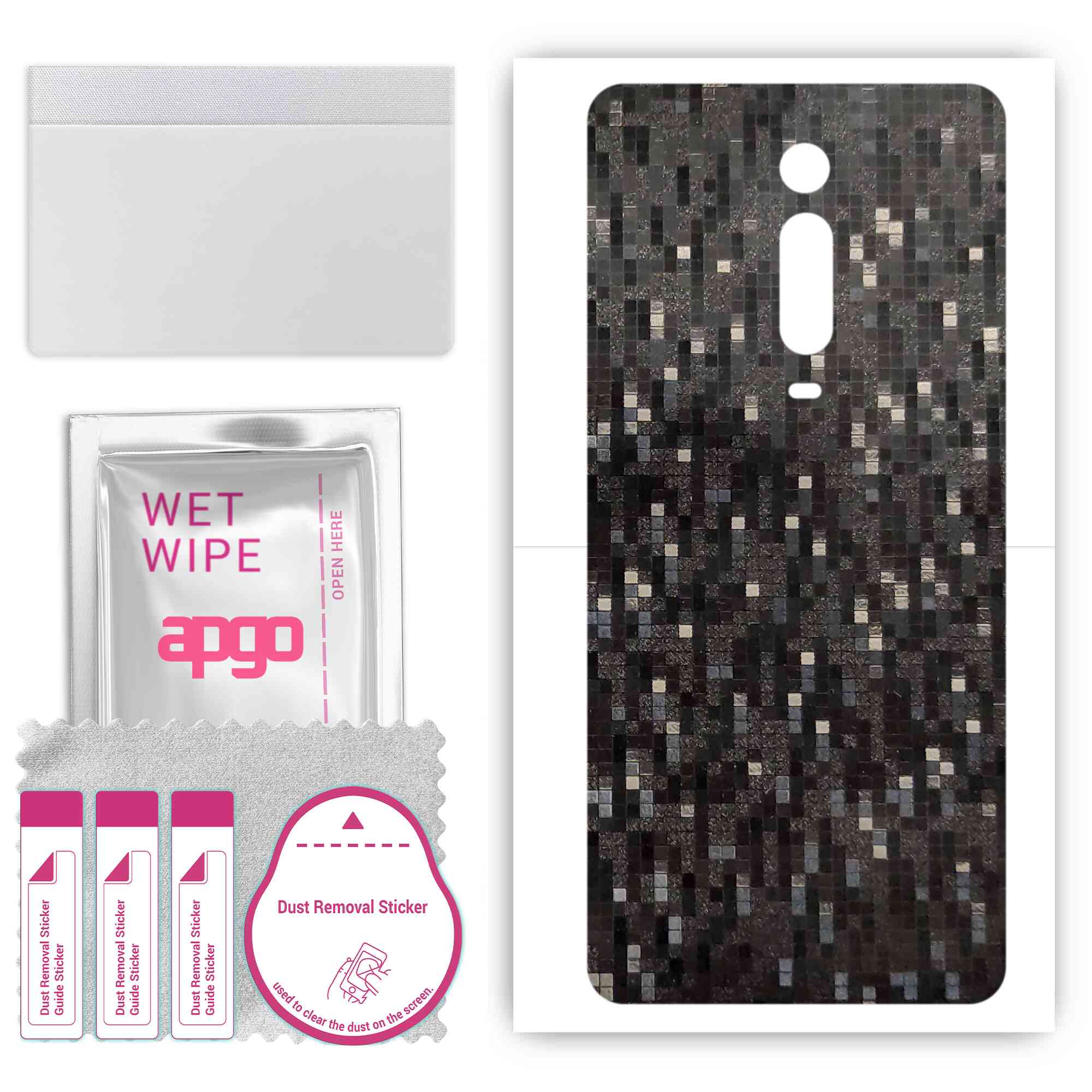 Apgo Protective Skin Sticker for the back compatible with Xiaomi Redmi K20 Pro Premium, Wrap Film, Foil, Vinyl - Pattern Carbon Black Pixel
Apgo Protective Skin Sticker for the back compatible with Xiaomi Redmi K20 Pro Premium, Wrap Film, Foil, Vinyl - Pattern Carbon Black Pixel