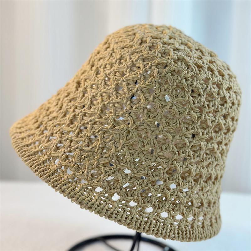 Летняя шляпа-ведро с открытым верхом, женская дышащая шляпа, солнцезащитная шляпа с козырьком, модная шляпа-ведро для путешествий, шляпа от солнца one size хаки