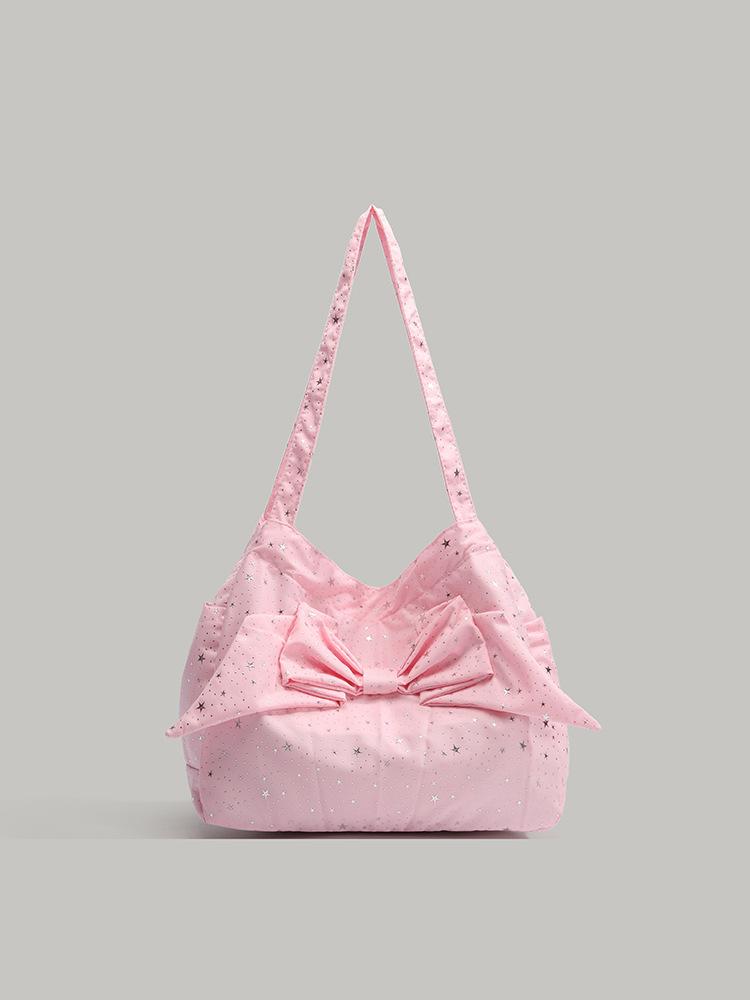 Korean Fashion Bow Shoulder Bag Sweet Versatile Large Capacity Tote Bag Summer Lazy Wind Folded Canvas Bag рожевий
Korean Fashion Bow Shoulder Bag Sweet Versatile Large Capacity Tote Bag Summer Lazy Wind Folded Canvas Bag рожевий