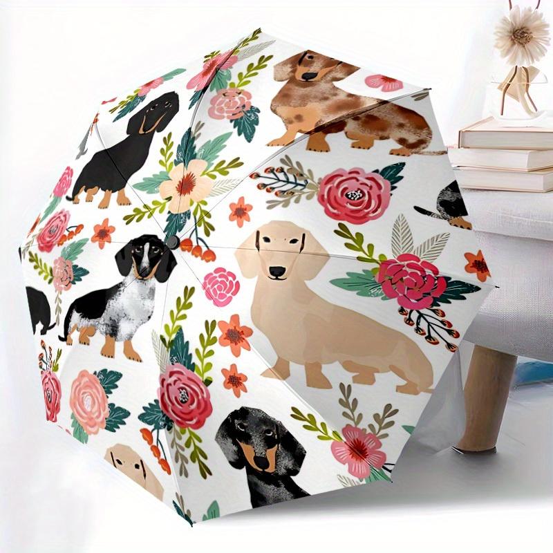 1pc Dachshund, Floral Pattern Automatic Folding Umbrella - 8-Rib Iron Frame, Windproof, Portable Sunshade with Plastic Handle (as the picture,Iron&8K)
1pc Dachshund, Floral Pattern Automatic Folding Umbrella - 8-Rib Iron Frame, Windproof, Portable Sunshade with Plastic Handle (as the picture,Iron&8K)