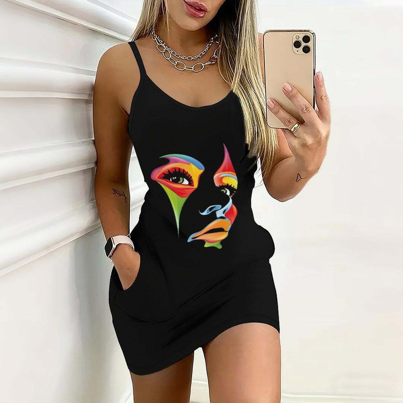 Summer New Style Beautiful Profile Print Sleeveless Bodycon Dress with Pockets Sexy Slim Fit Elegant Party Dress XXL помаранчевий
Summer New Style Beautiful Profile Print Sleeveless Bodycon Dress with Pockets Sexy Slim Fit Elegant Party Dress XXL помаранчевий
