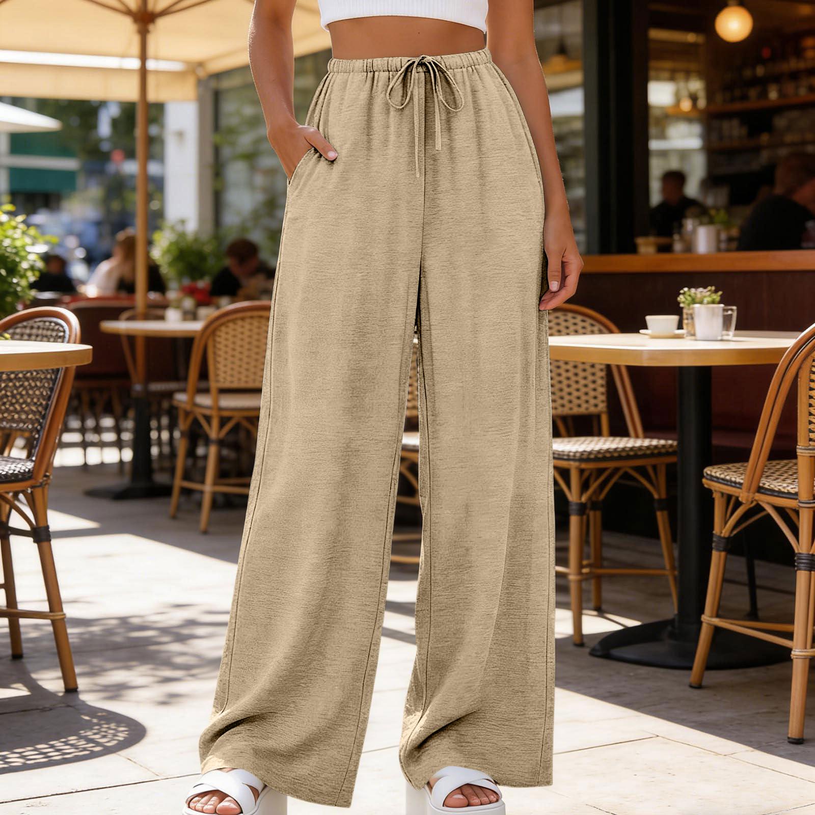 Women’s Casual Wide Leg Pants Loose Fit Drawstring Waist Lightweight Trousers with Pockets for Everyday Wear M бежевый
Women’s Casual Wide Leg Pants Loose Fit Drawstring Waist Lightweight Trousers with Pockets for Everyday Wear M бежевый