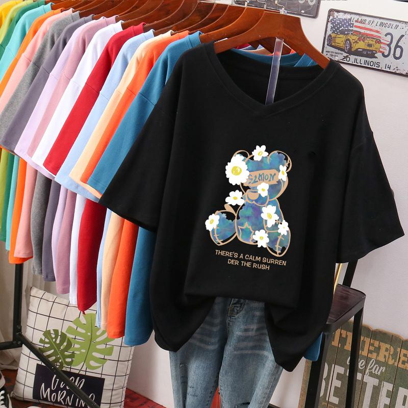 Short-sleeved T-shirt for Women, Large Size, Loose and Slimming Design, Niche, Pure Cotton V-neck Top That Covers The Belly S
Short-sleeved T-shirt for Women, Large Size, Loose and Slimming Design, Niche, Pure Cotton V-neck Top That Covers The Belly S