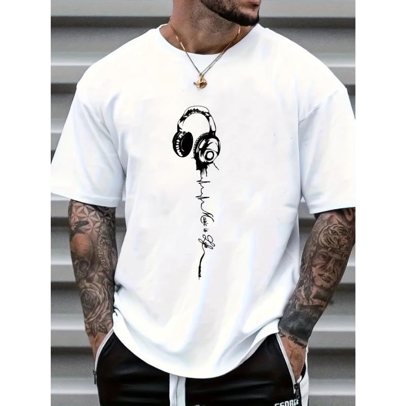 Men s summer earphones with letter print, breathable and comfortable round neck T-shirt, outdoor sports and leisure top 2XL білий
Men s summer earphones with letter print, breathable and comfortable round neck T-shirt, outdoor sports and leisure top 2XL білий