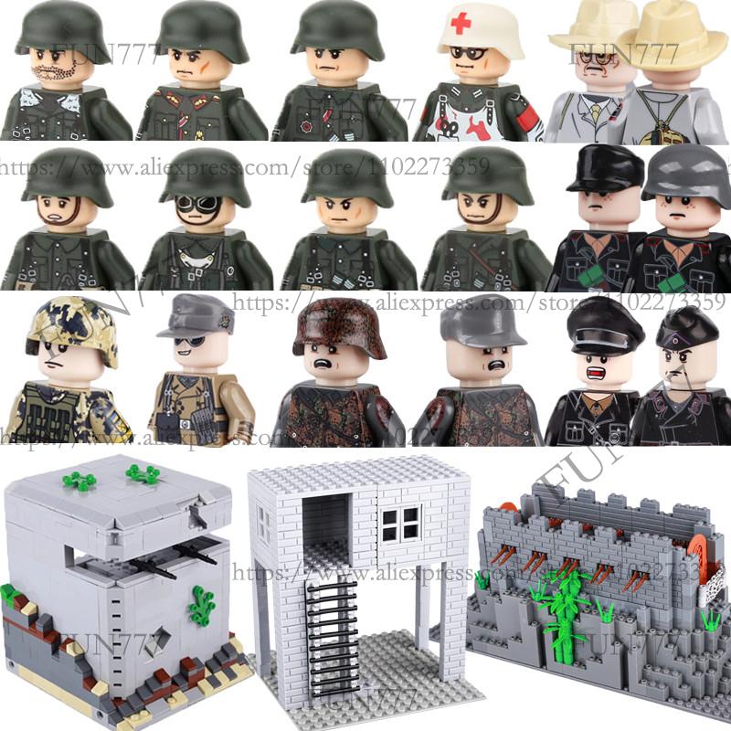 MOC WW2 Немецкие фигуры Строительные блоки Офицер Солдат Оружие 98K MP40 Аксессуары для оружия Военный форт Строительные блоки Игрушки D408
MOC WW2 Немецкие фигуры Строительные блоки Офицер Солдат Оружие 98K MP40 Аксессуары для оружия Военный форт Строительные блоки Игрушки D408
