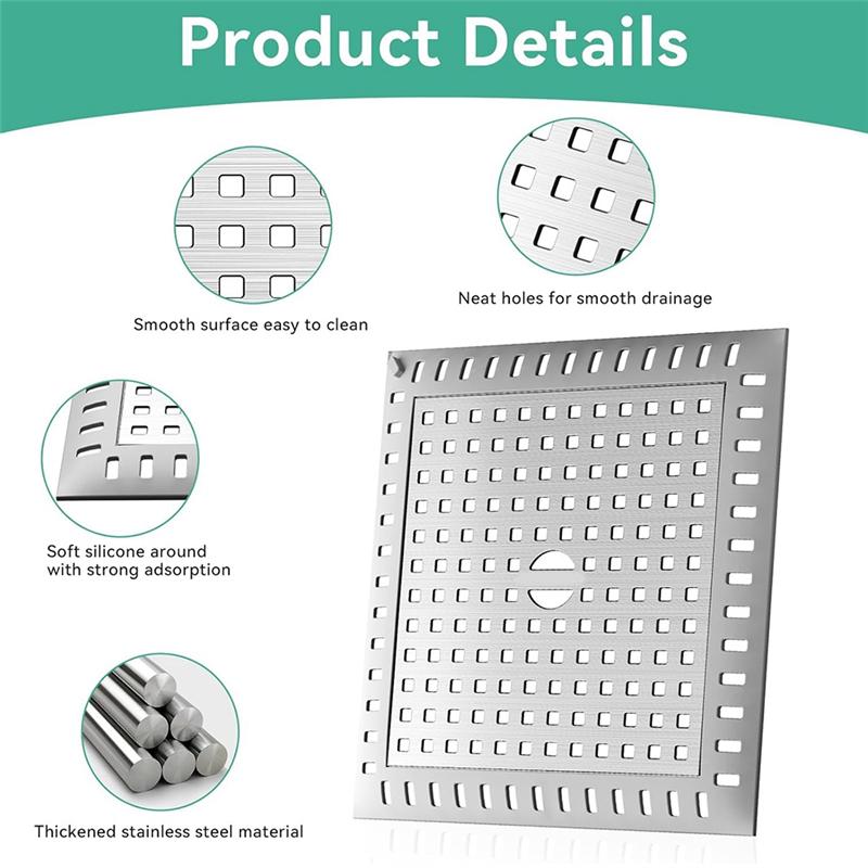 ABNO-Drain Hair Catcher For Bathroom Sink,4.8In Stainless Steel And Silicone Shower Drain Covers Suitable For Drains 2 Pack
ABNO-Drain Hair Catcher For Bathroom Sink,4.8In Stainless Steel And Silicone Shower Drain Covers Suitable For Drains 2 Pack