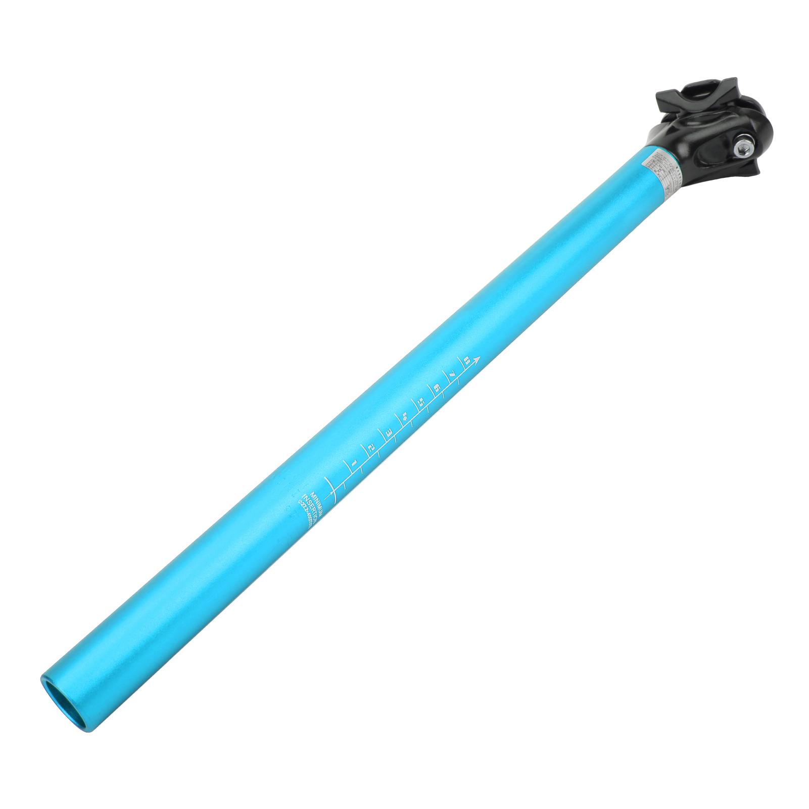 LUNJE Подседельный штырь для горного велосипеда Регулируемый Труба подседельного штыря из алюминиевого сплава 27,2x400 мм Синий