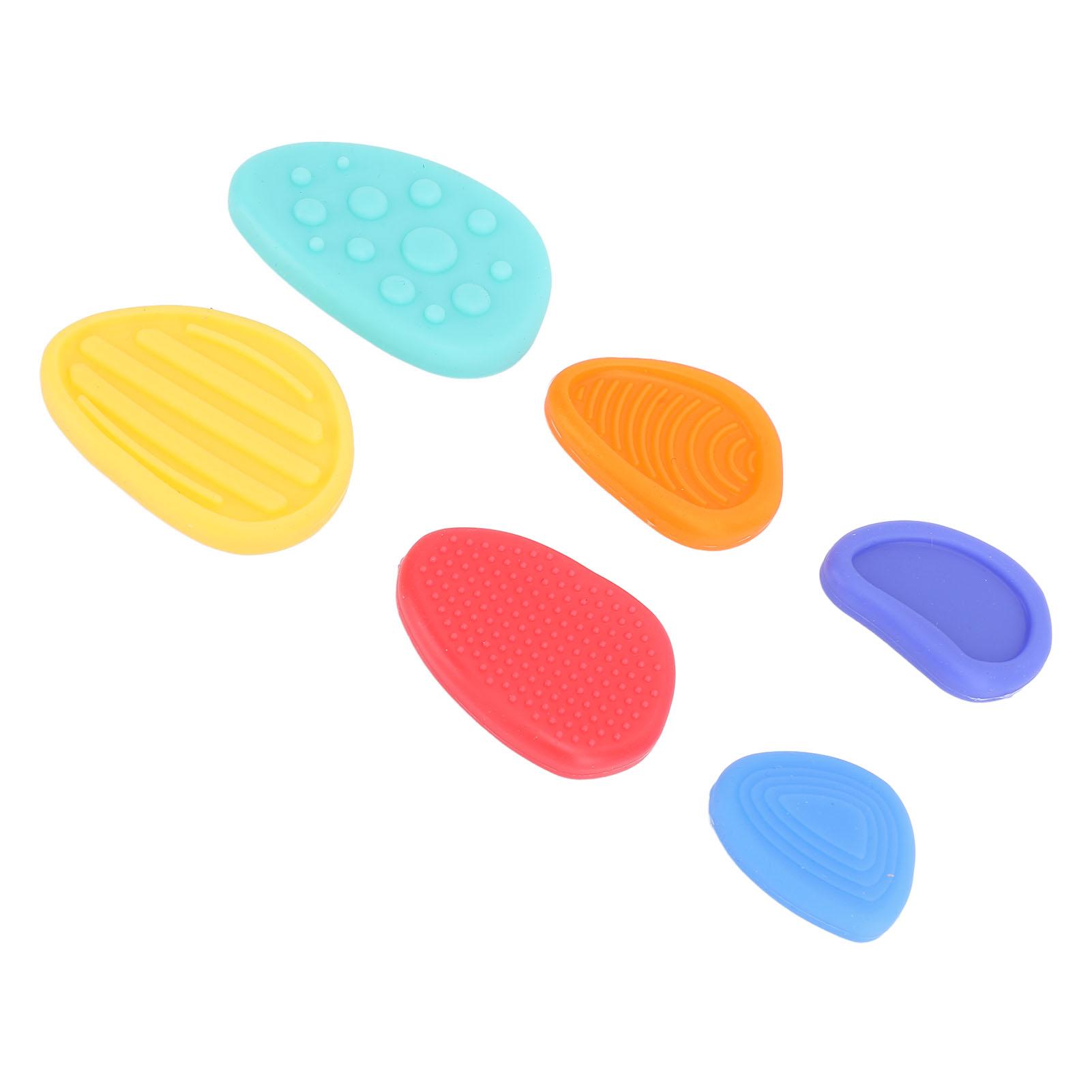 6 шт. сенсорных камней, игрушки для детей, текстурированные узоры, яркие цвета, тихие силиконовые сенсорные камни
6 шт. сенсорных камней, игрушки для детей, текстурированные узоры, яркие цвета, тихие силиконовые сенсорные камни