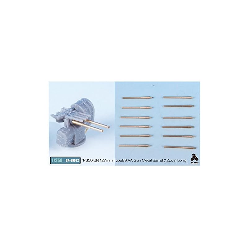 Tetra Model Works 1/350 Japanese navy Type 89 12.7cm high angle gun barrel long 12 pieces Ship accessory parts set parts for plastic models SA3512
Tetra Model Works 1/350 Japanese navy Type 89 12.7cm high angle gun barrel long 12 pieces Ship accessory parts set parts for plastic models SA3512
