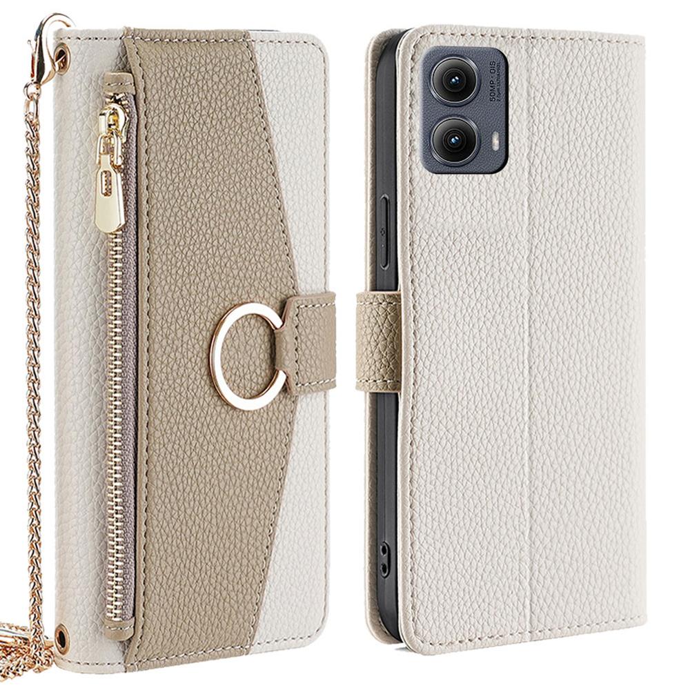 For Motorola Edge (2024) 5G Case Mirror Wallet Leather Phone Cover with Chain Shoulder Strap White
For Motorola Edge (2024) 5G Case Mirror Wallet Leather Phone Cover with Chain Shoulder Strap White
