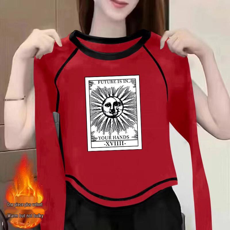 Women s 2024 Double-Sided German Velvet Long-Sleeve Chic T-Shirt: Versatile Autumn/Winter Top L (115-125 jin)
Women s 2024 Double-Sided German Velvet Long-Sleeve Chic T-Shirt: Versatile Autumn/Winter Top L (115-125 jin)