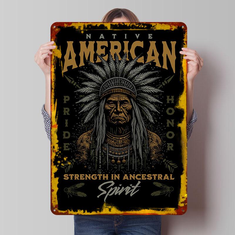 Native American Warrior Chief Printed Poster Customized Wall Art Retro Vintage Metal Tin Signs for Decoration Garage Decorations 20x30cm(7.8x11.8inch)
Native American Warrior Chief Printed Poster Customized Wall Art Retro Vintage Metal Tin Signs for Decoration Garage Decorations 20x30cm(7.8x11.8inch)