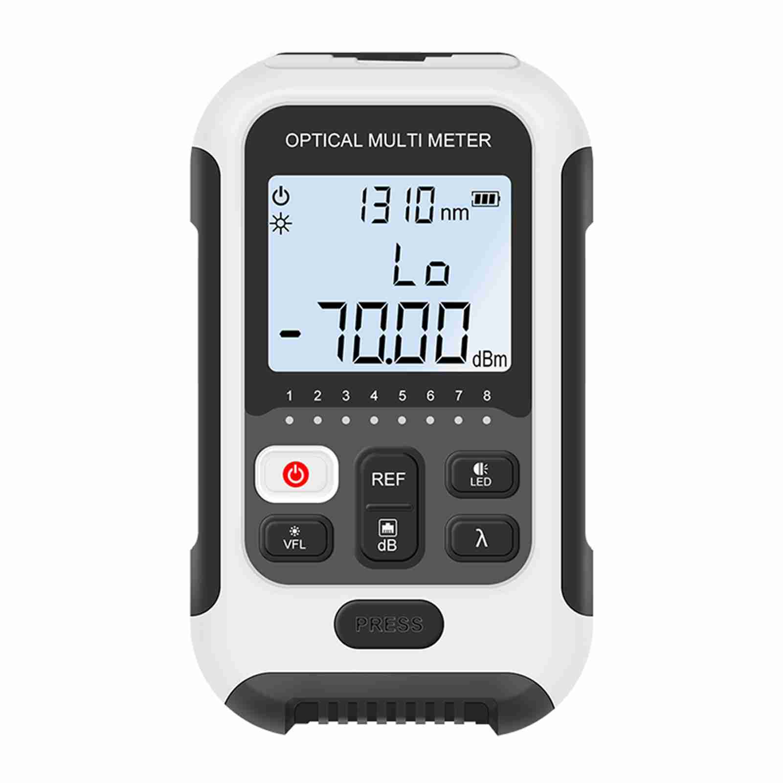 Portable Lightweight 3 in 1 Optical Power Meter High Accurancy Network Tester Digital Display Optical Fiber Tester with LED Ligh
Portable Lightweight 3 in 1 Optical Power Meter High Accurancy Network Tester Digital Display Optical Fiber Tester with LED Ligh