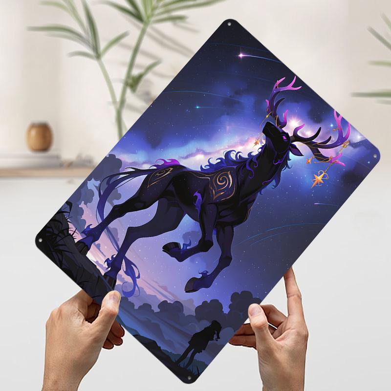Celestial Deer With Starry Antlers Tin Plaque Poster Customized Wall Art Retro Vintage Metal Signs for Man Cave Home Decor Items 7.9x11.8In(20x30cm)
Celestial Deer With Starry Antlers Tin Plaque Poster Customized Wall Art Retro Vintage Metal Signs for Man Cave Home Decor Items 7.9x11.8In(20x30cm)