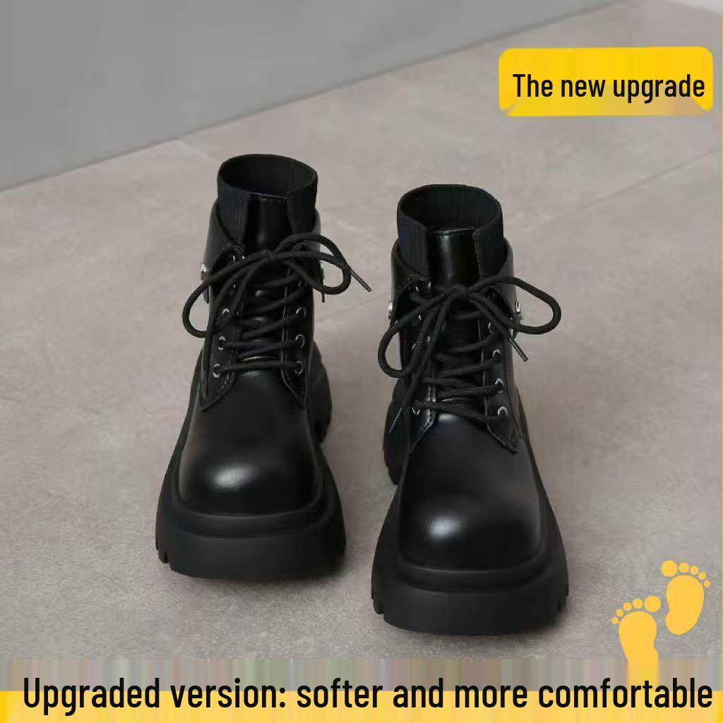 2025 Жіночі Ретро Чорні Осінньо-Зимові Ботильйони до Щиколотки - Товста Підошва, Збільшення Зросту, Стрункість, Британський Стиль 37
2025 Жіночі Ретро Чорні Осінньо-Зимові Ботильйони до Щиколотки - Товста Підошва, Збільшення Зросту, Стрункість, Британський Стиль 37