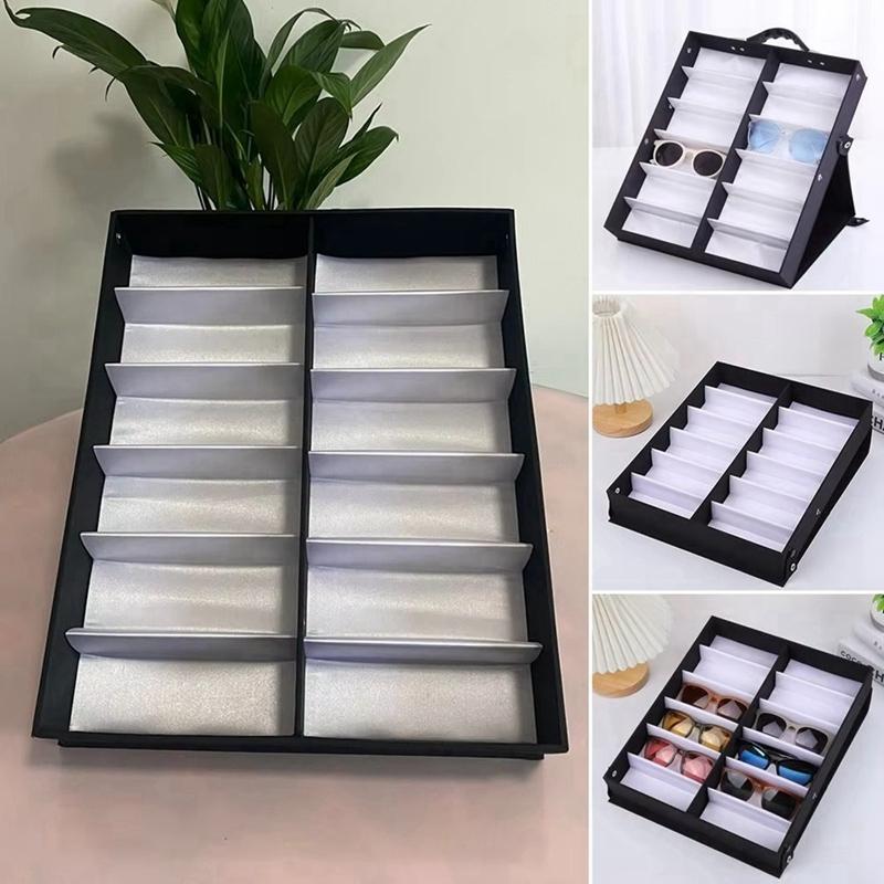 Good-12 Slots Glasses Tray Sunglasses Display Case Eyeglass Organizer Box Eyewear Holder Sunglass Stand Sun Glasses Organizer
Good-12 Slots Glasses Tray Sunglasses Display Case Eyeglass Organizer Box Eyewear Holder Sunglass Stand Sun Glasses Organizer