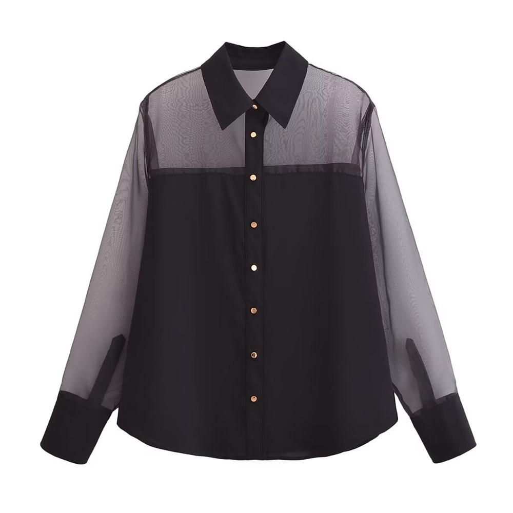 Women s Transparent Patchwork Long Sleeve Shirt - Autumn/Winter 2024 Medium чёрный
Women s Transparent Patchwork Long Sleeve Shirt - Autumn/Winter 2024 Medium чёрный