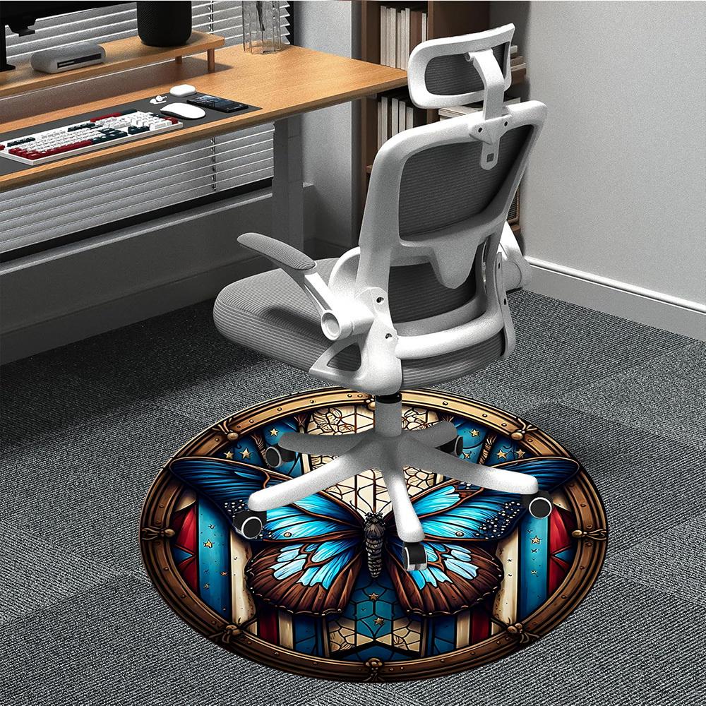 1pc Butterfly Stained Glass Chair Carpet for Office, Non-slip, Soft and Durable Leisure Rug, Perfect for Office, Living Room yy251103160 80cm by 80cm
1pc Butterfly Stained Glass Chair Carpet for Office, Non-slip, Soft and Durable Leisure Rug, Perfect for Office, Living Room yy251103160 80cm by 80cm