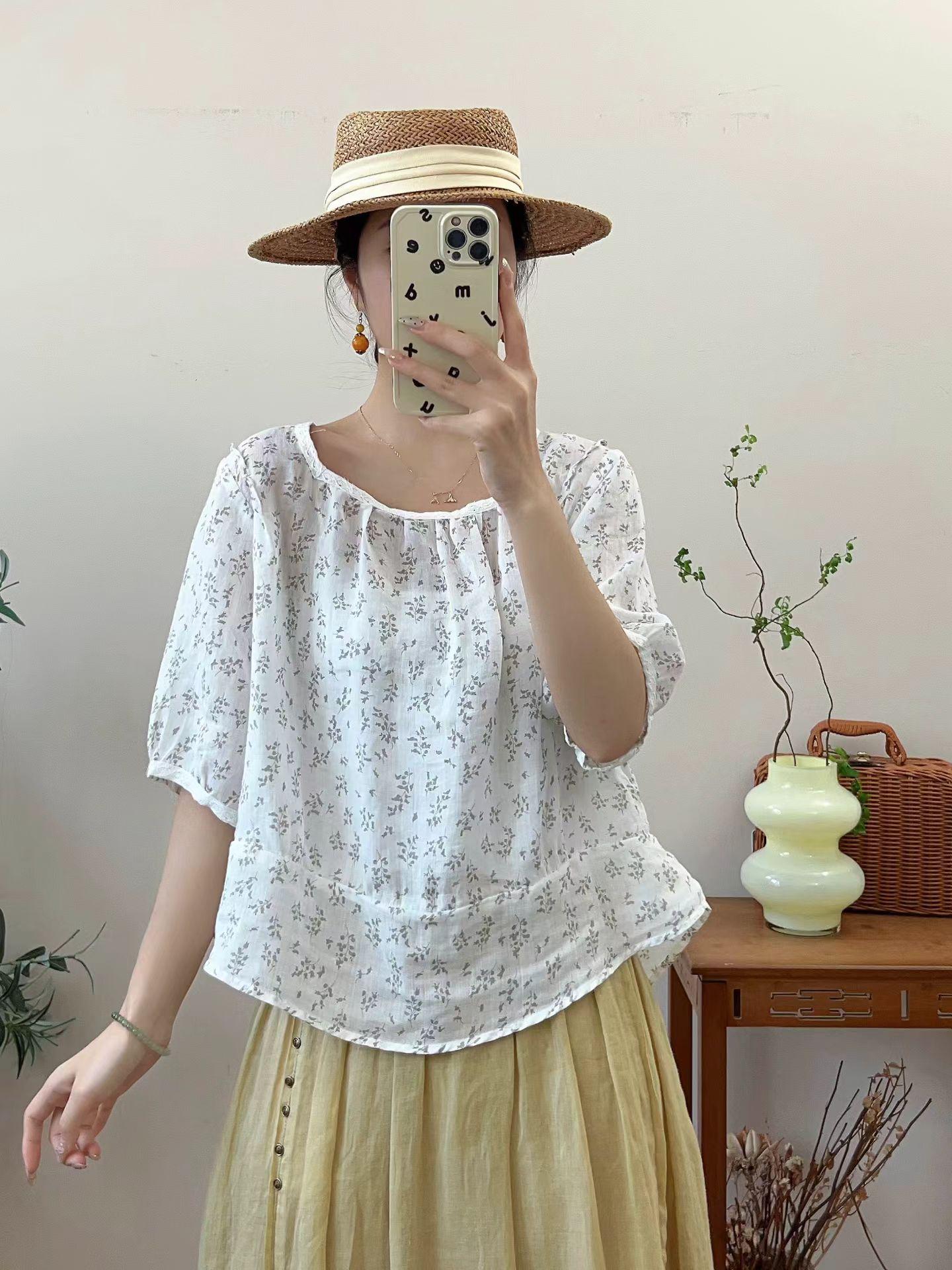Linen Retro Patchwork Slimming Round Neck Short Sleeve Women s Top - Summer 2026 Collection One Size
Linen Retro Patchwork Slimming Round Neck Short Sleeve Women s Top - Summer 2026 Collection One Size
