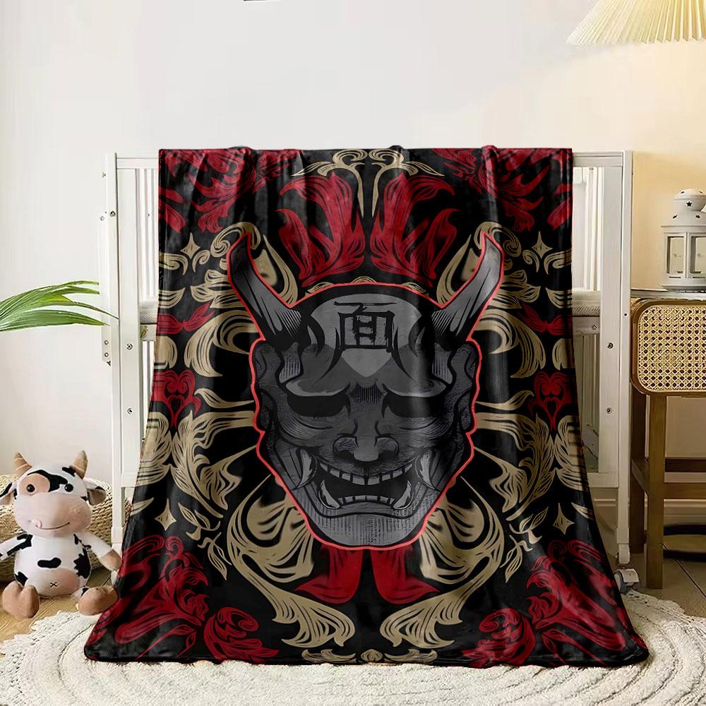 A demonic mask centerpiece with ornate red and beige swirling patterns. for all seasons blanket lunch break throw gift 80cm x 120cm
A demonic mask centerpiece with ornate red and beige swirling patterns. for all seasons blanket lunch break throw gift 80cm x 120cm
