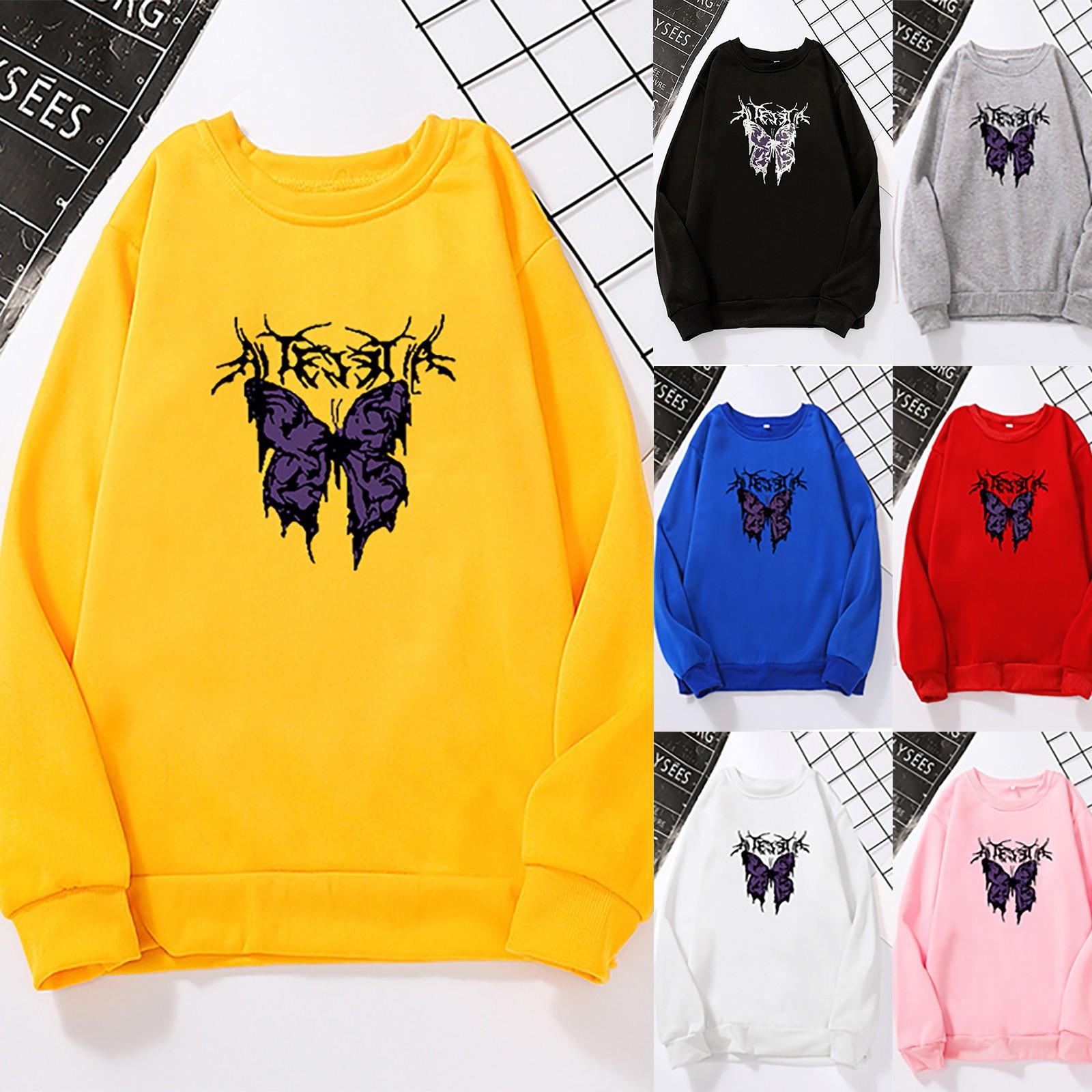 Женский свитер с бабочкой и принтом, красочная повседневная рубашка с длинным рукавом и принтом
Женский свитер с бабочкой и принтом, красочная повседневная рубашка с длинным рукавом и принтом