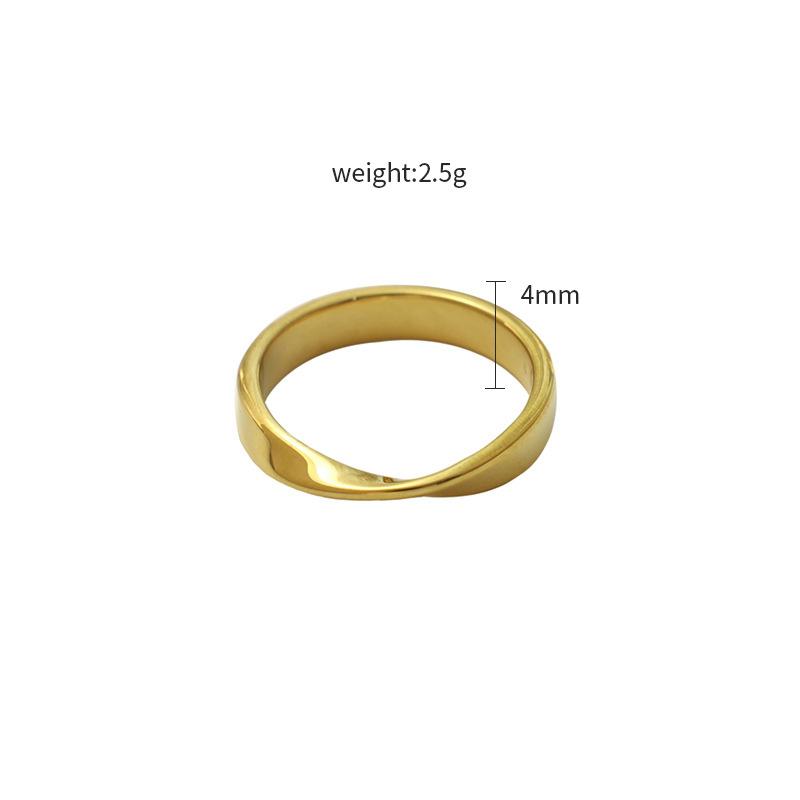 French Temperament Mobius Ring Female, Niche High-End Sense Simple Titanium Steel 316L Gold Ring No. 10
French Temperament Mobius Ring Female, Niche High-End Sense Simple Titanium Steel 316L Gold Ring No. 10