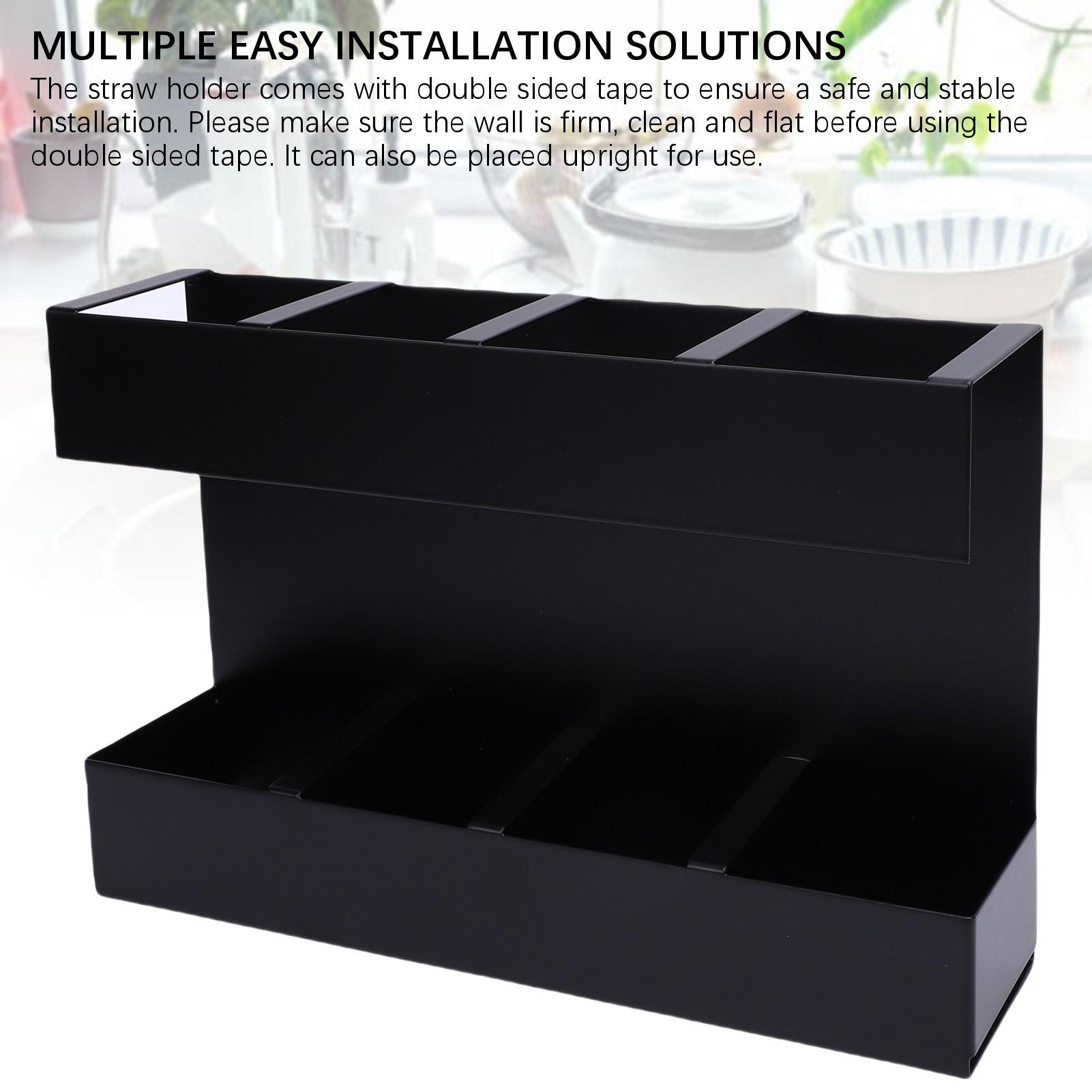 Straw Holder Chopstick Organizer 4 Compartments Straw Dispenser with Double Sided Adhesive Tape Label Stickers for Kitchen Counter
Straw Holder Chopstick Organizer 4 Compartments Straw Dispenser with Double Sided Adhesive Tape Label Stickers for Kitchen Counter